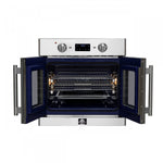 Forno Gallico Stainless Steel 30" French Door Electric Wall Oven with True Convection and Air Fry (3.68 Cu. Ft.) - FBOEL1371-30