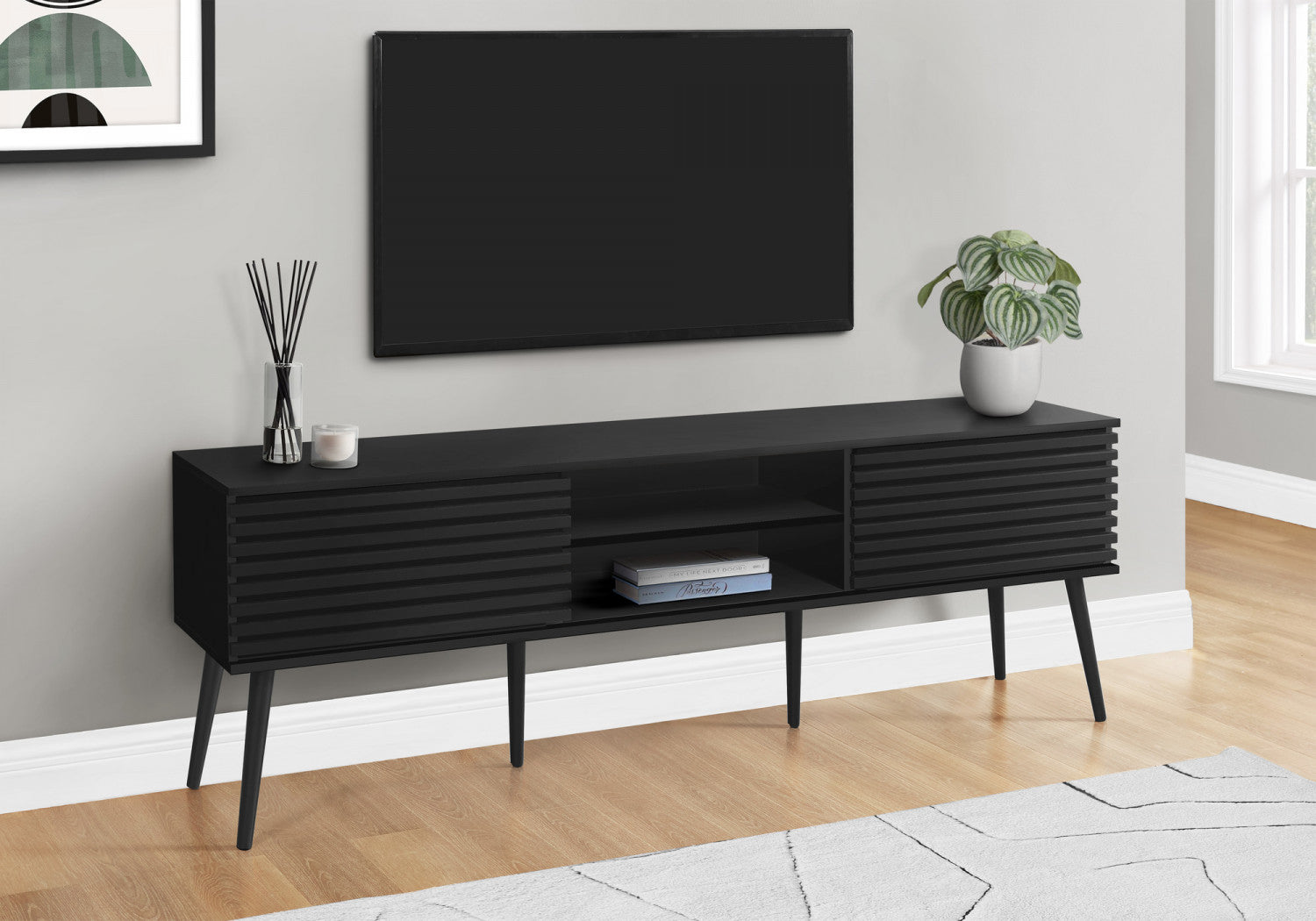 Streamline 71" TV Stand - Black