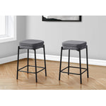 Aspen Counter Stool - Black/Grey - Set Of Two