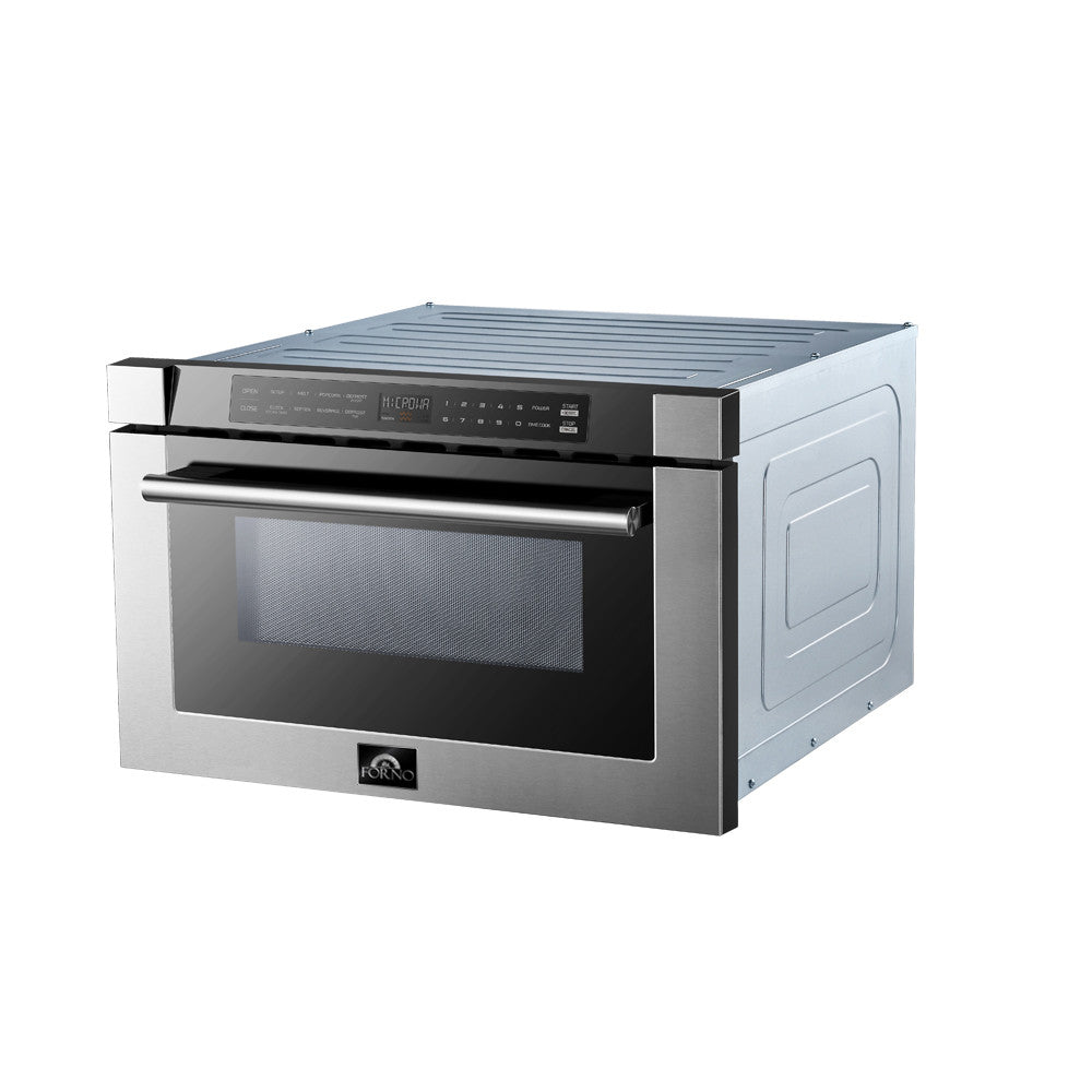 Forno Capoliveri Stainless Steel 24" Built-In Microwave Drawer (1.2 Cu. Ft.) - FMWDR3000-24