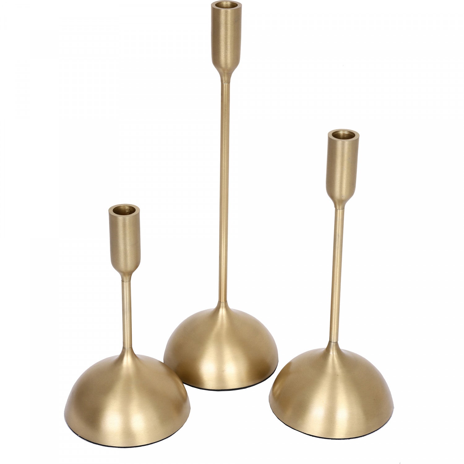 Amber Candle Holder - Gold - Set of Three