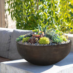 Heartholm Tapered Bowl Planter - Rustic Brown