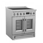 Forno Torino Stainless Steel 30" True Convection Induction Range with Air Fry and Air Sous Vide (4.32 Cu. Ft.) - FFSIN0950-30