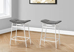 Baffin Counter Stool - White/Grey - Set Of Two