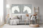 Equine Outline I Wall Art - White - 40 X 40