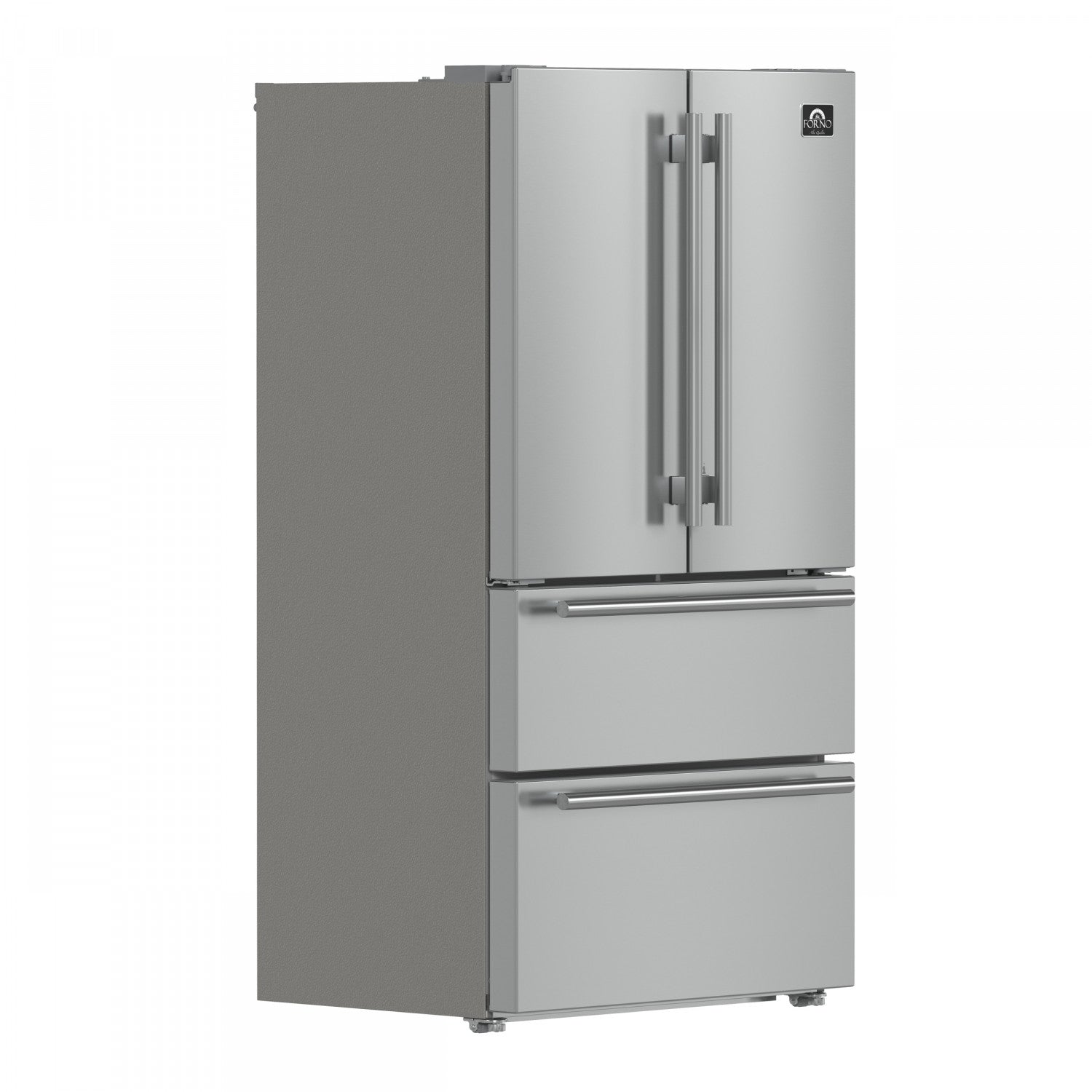 Forno Moena 36" 19.2 Cu.Ft. Stainless Steel Counter-Depth French Door Refrigerator with Ice Maker - FFRBI1820-36SB