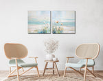 Pastel Shores II Wall Art - Blue/White - 18 X 18