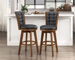 Medford Bar Stool - Black, Brown - Set of Two
