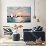 Harbour Glow Wall Art - Blue - 32 X 48