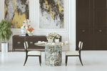 Sundre 54" Round Dining Table - Deja Cobalt
