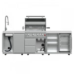 Forno Bulnes White Countertop Outdoor Kitchen with 30" 60,000 BTU BBQ and Beverage Centre - FODKT2506WHT