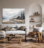 Cabin by the Peaks Wall Art - Neutral/Light Brown