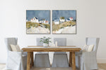 Cottages by the Dune II Wall Art - Blue/Green - 32 X 32