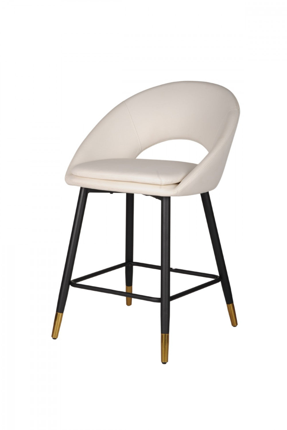 Mila Counter Stool - White/Black - Set of Two