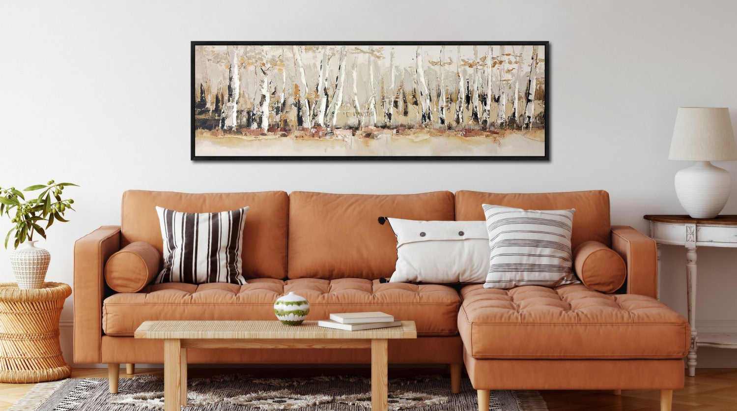 Silent Trunks Wall Art - Gold/Ivory - 20 X 60
