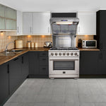 Forno Premium Stainless Steel Kitchen Package with 48" Range and French Door Refrigerator - FBDL-019-03CAUS