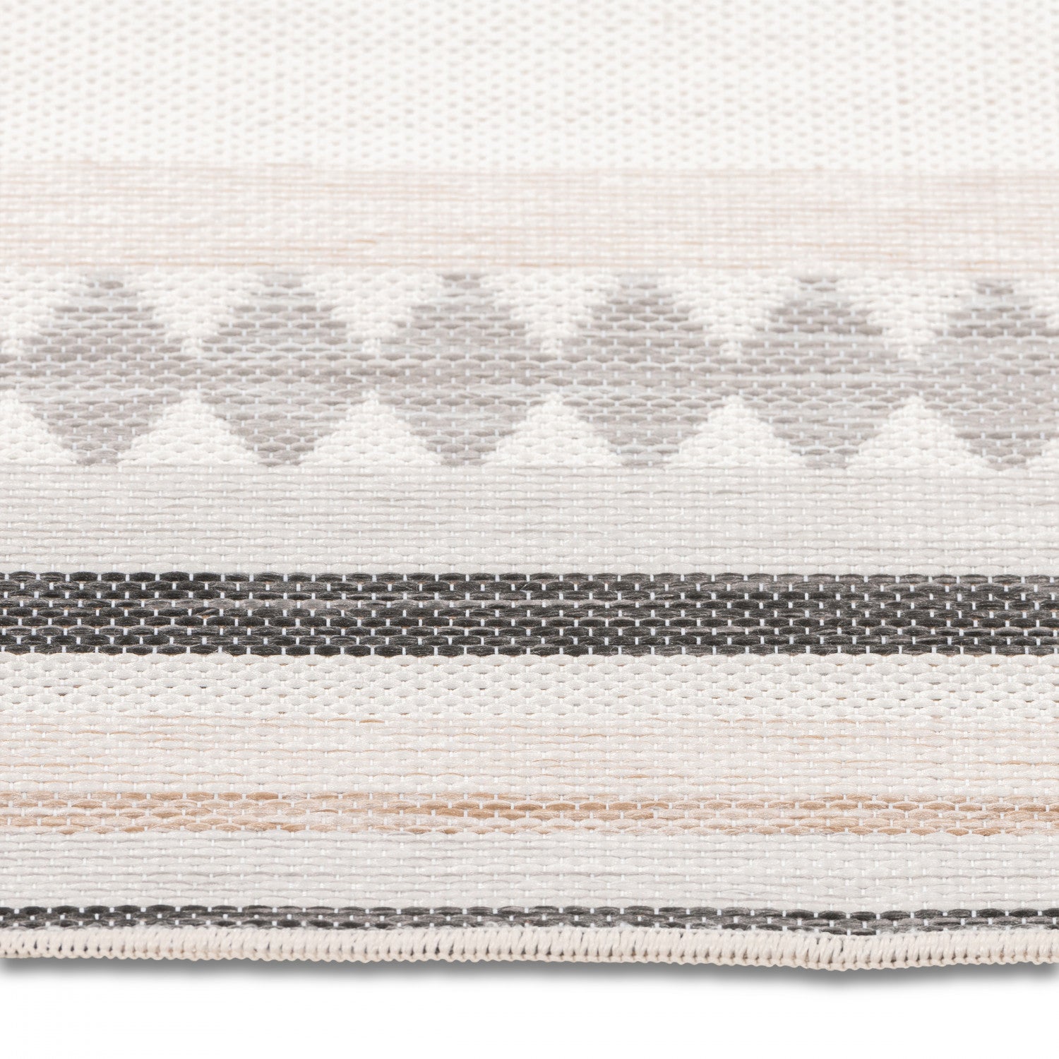 Marbella Modern Outdoor Rug - 6' x 9' - Grey/Black