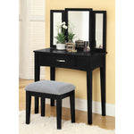 Campbell Vanity Table Set - Black