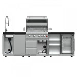 Forno Bulnes Black Countertop Outdoor Kitchen with 30" 60,000 BTU BBQ and Beverage Centre - FODKT2506BLK