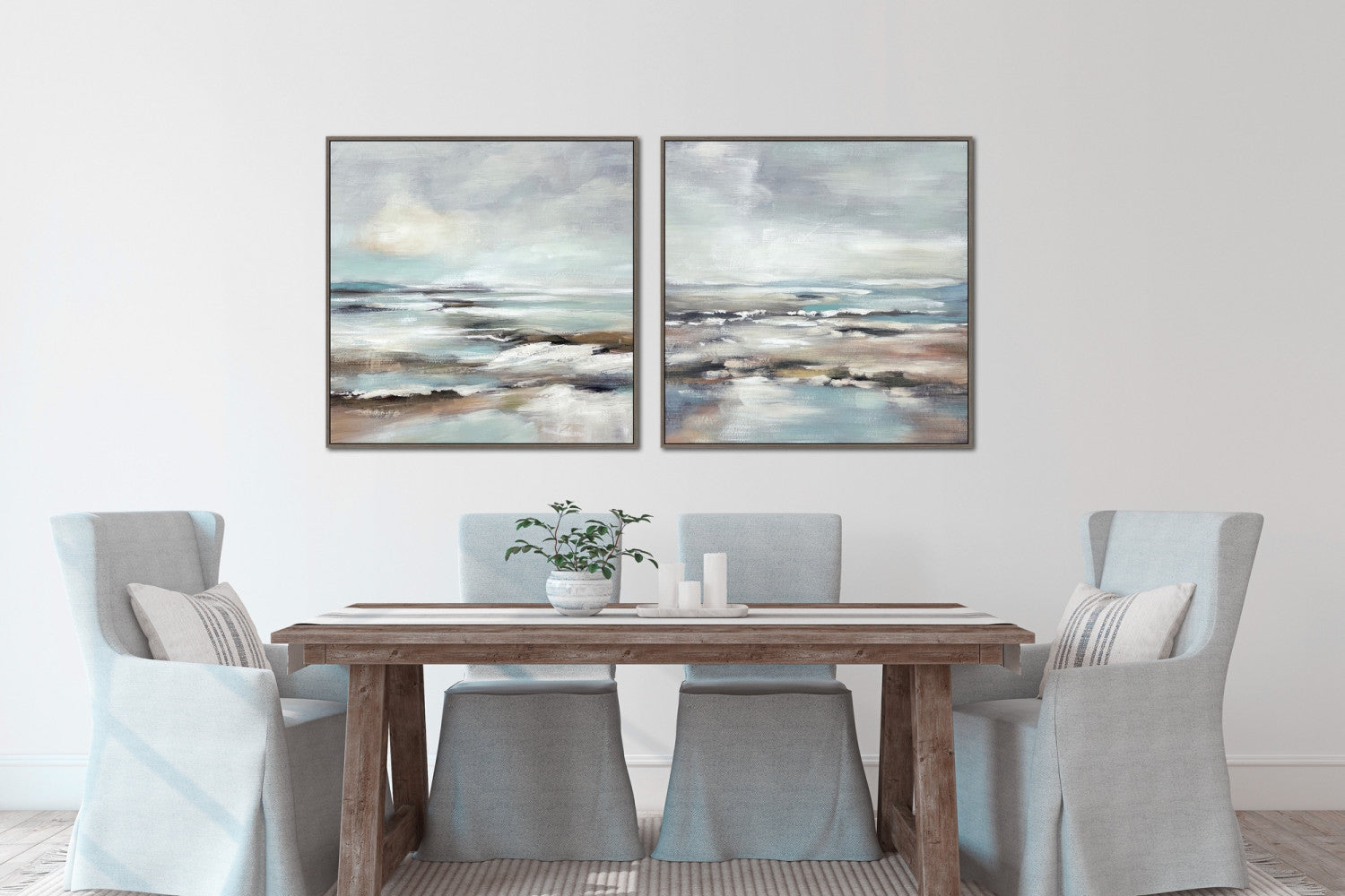 Horizon Haze II Wall Art - Blue/Grey - 30 X 30