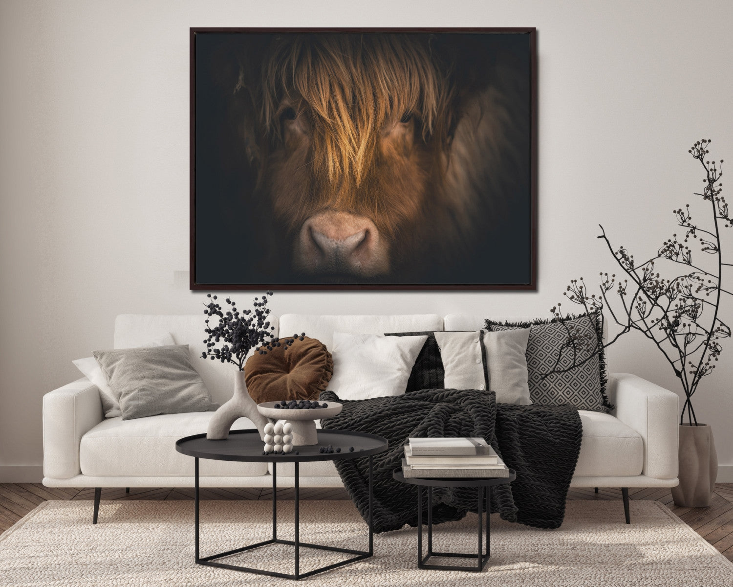 Highland Gaze Wall Art - Brown - 30 X 40