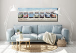 Seaside Parking Wall Art - Multi-Colour - 20 X 60