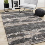 Allure Modern Dark Area Rug - Black Brown - 8' X 11'