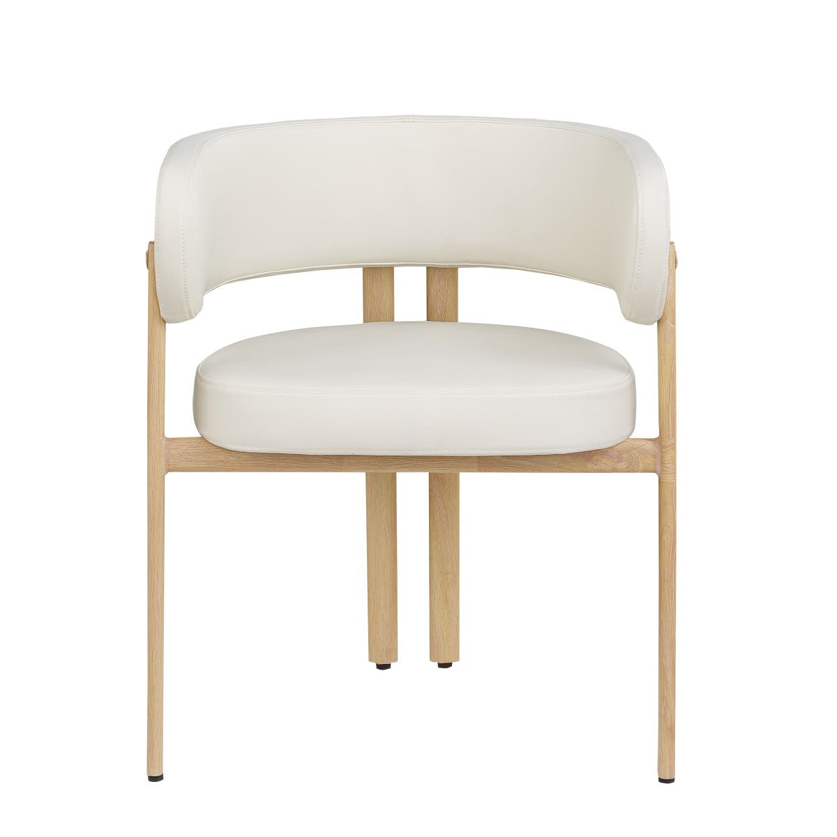 Rhett Dining Chair - Cream/Oak - Set of Two