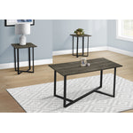 Valencia 3-piece Coffee Table Set - Black, Brown