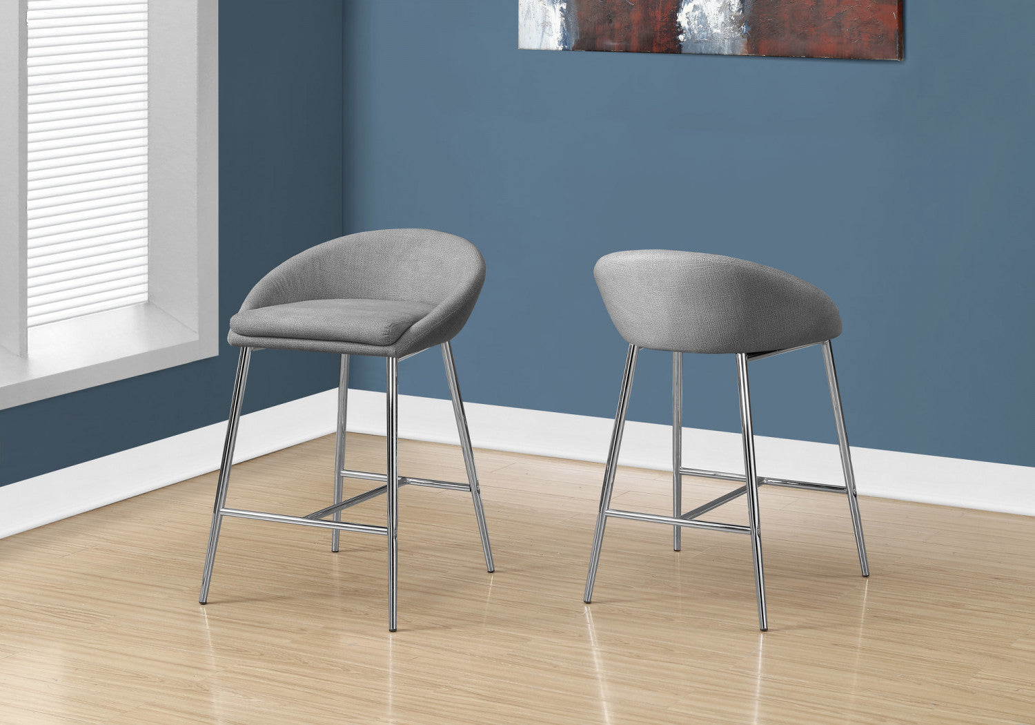 Juliette Counter Stool - Grey - Set Of Two