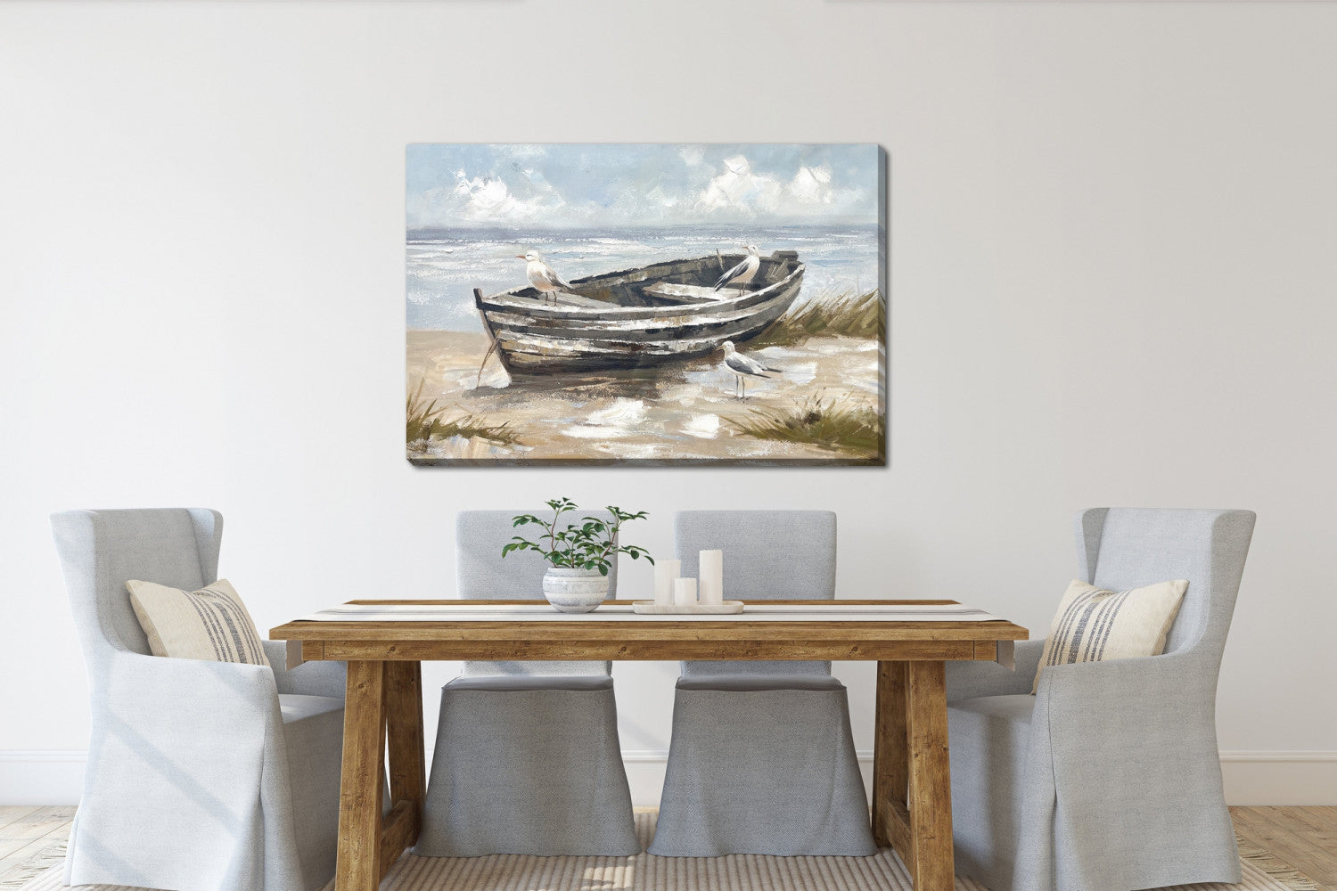 Washed Ashore Wall Art - Grey/Blue - 30 X 45