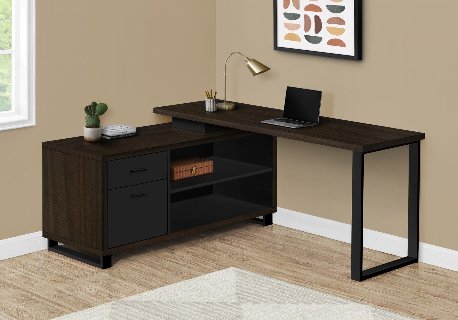 Runo Desk - Espresso Brown