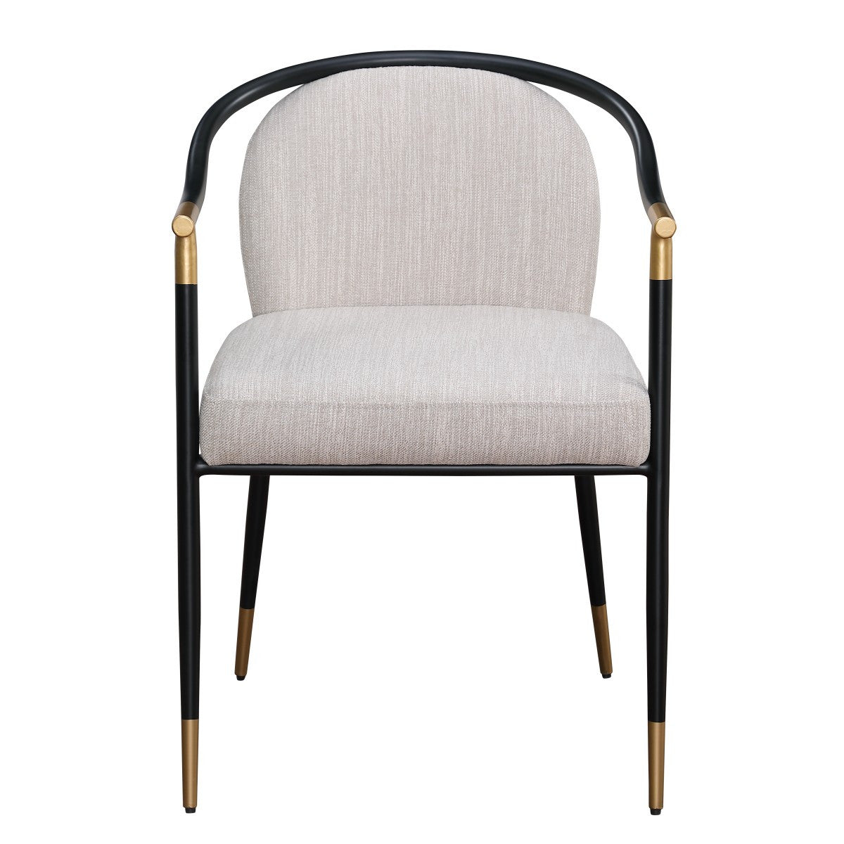 Kenna Dining Chair - Beige/Black - Set of Two