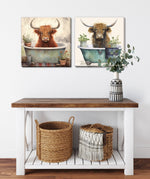 Spa Day on the Farm Wall Art - Multi-Colour - 16 X 16 - Set of Two