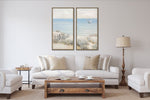 Quiet Shoreline II Art - Beige/Blue - 40 X 20