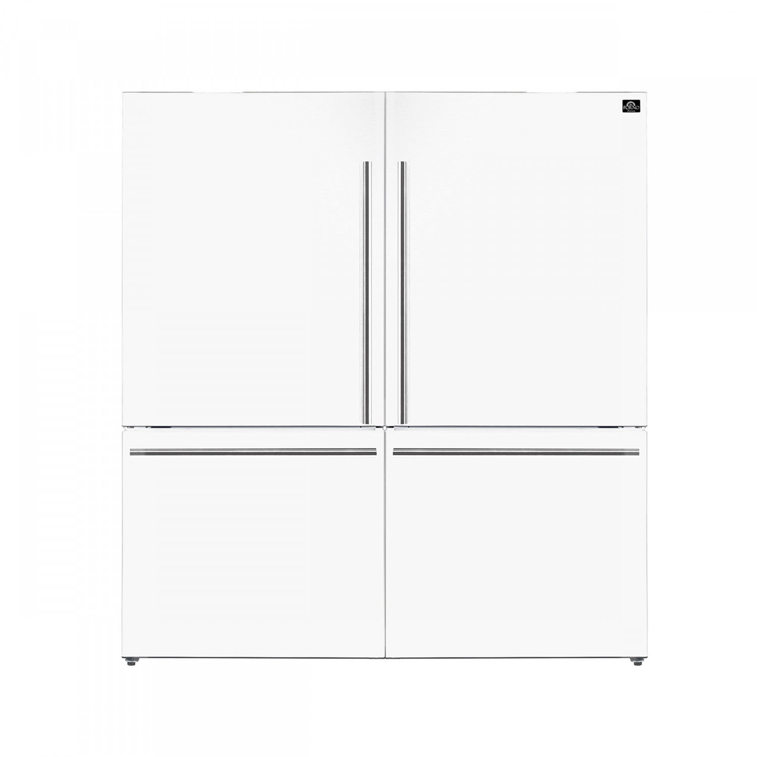 Forno Milano 62" White 2-piece Freestanding Dual Bottom Freezer Refrigerator (34.4 Cu. Ft.) - FFFFD1787-60WHT