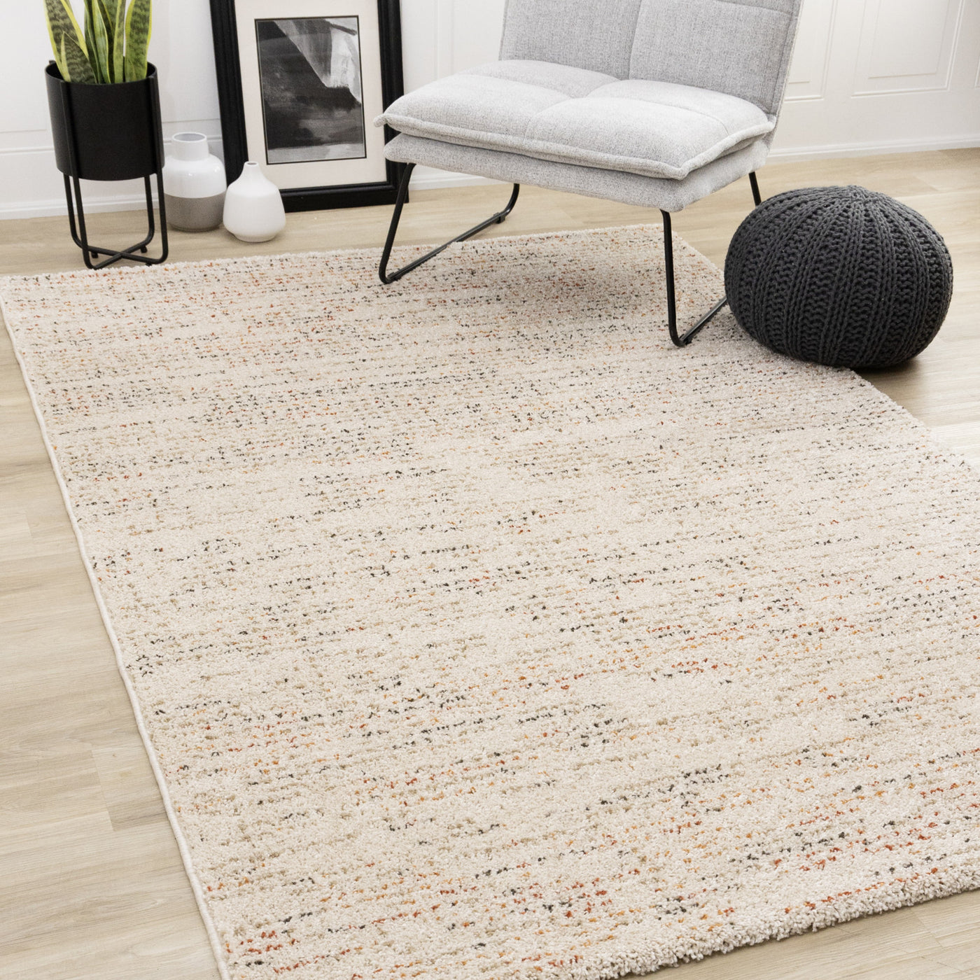 Halle Casual Contemporary Abstract Area Rug - Cream Terra - 8' X 11'
