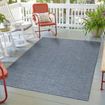 Calypso Crosshatch Outdoor Rug - 6' x 9' - Grey