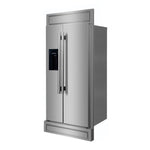 Forno Salerno 40" 20 Cu.Ft. Stainless Steel Built-In Side-by-Side Refrigerator with Ice & Water Dispenser - FFRBI1844-40MG
