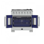 Forno Capriasca 36" Stainless Steel French Door Freestanding Gas Range with Air Fry (5.36 Cu. Ft.) - FFSGS6460-36