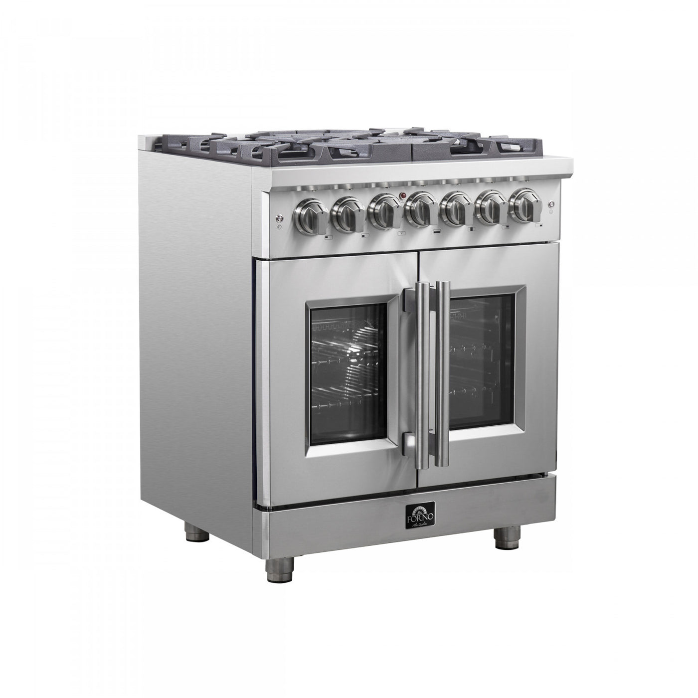 Forno Massimo Stainless Steel French Door Dual Fuel Range with True Convection (4.32 Cu. Ft.) - FFSGS6325-30