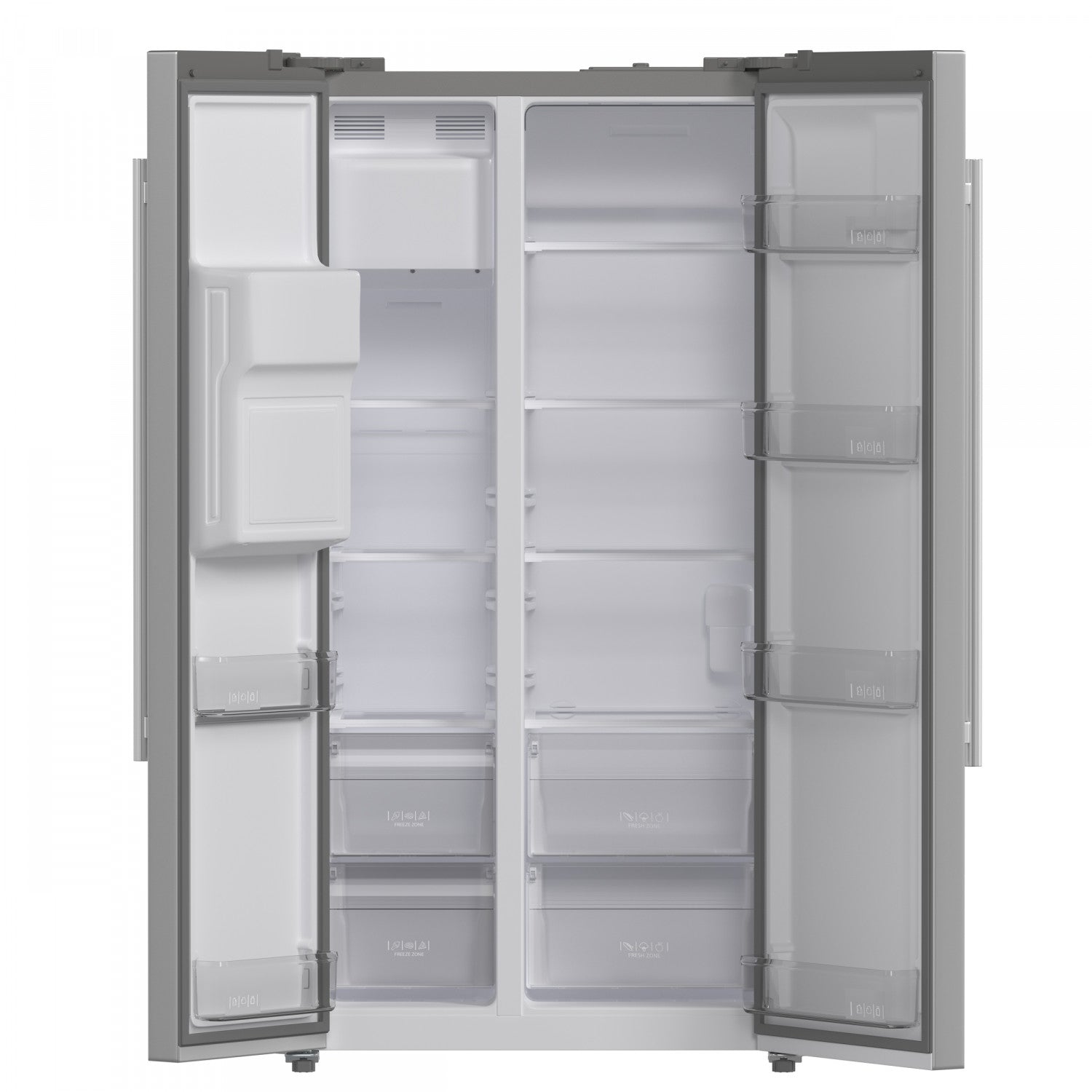 Forno Salerno 36" 20 Cu.Ft. Stainless Steel Freestanding Side-by-Side Refrigerator with Ice & Water Dispenser - FFRBI1844-36SB