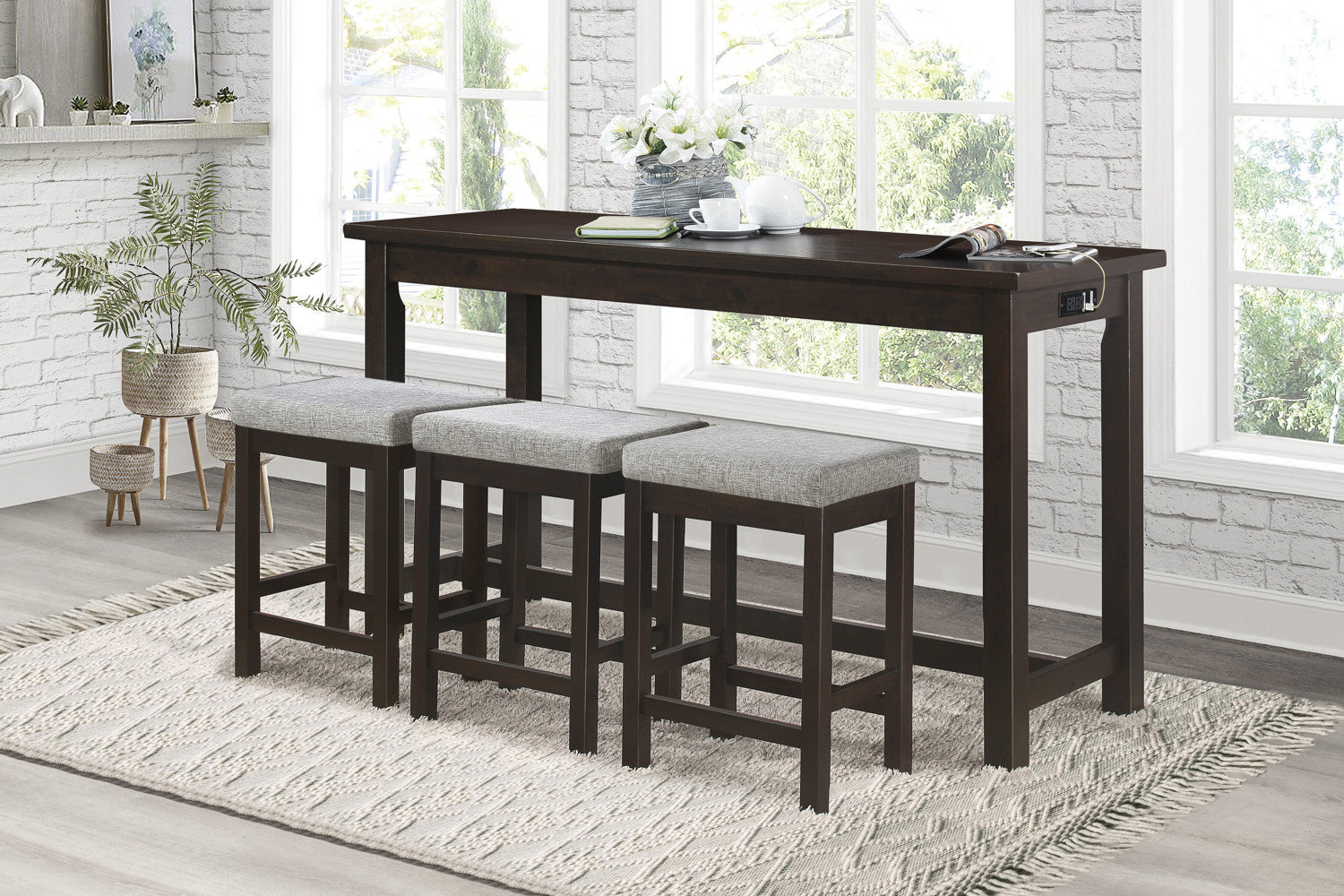 Tyon Dining Room Package - Espresso - 4-Piece Set