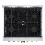 Forno Galiano 30" White French Door Dual Fuel Range With True Convection (4.32 Cu. Ft.) - FFSGS6356-30WHT