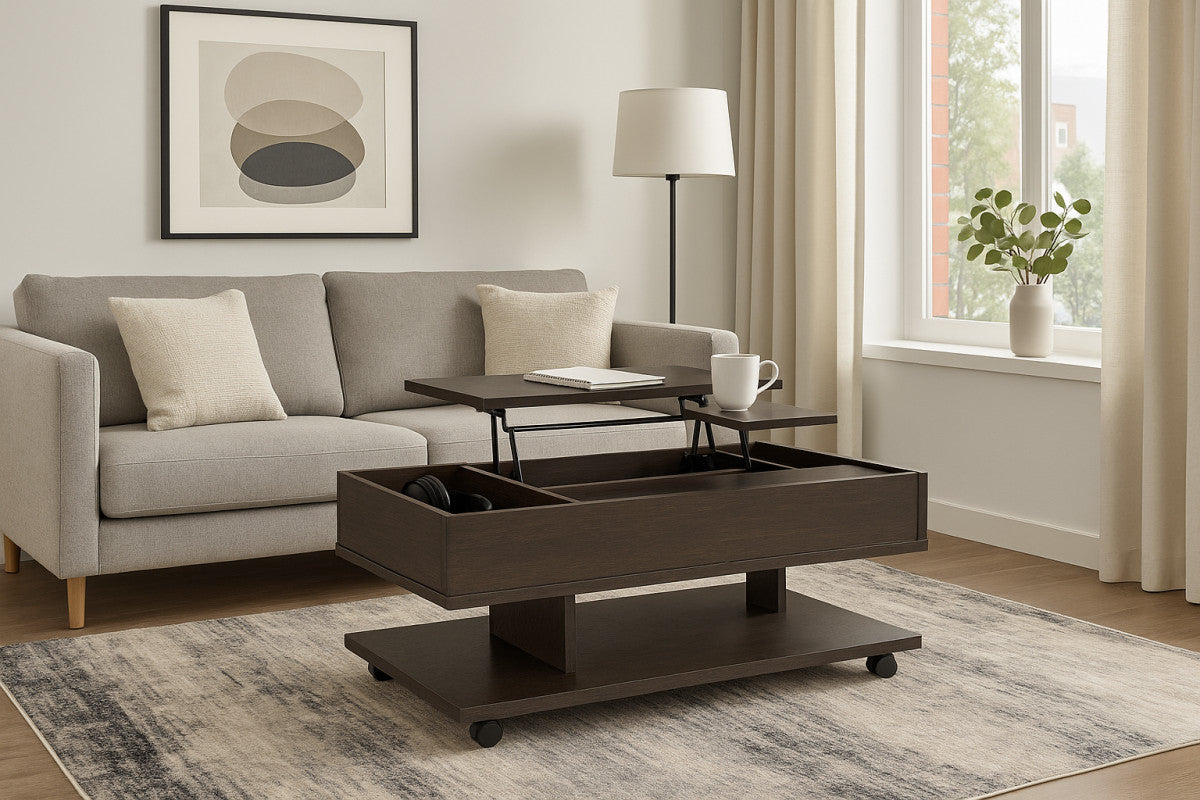 Ishana Dual Lift-Top Coffee Table - Espresso