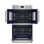 Forno Gallico Stainless Steel 30" French Door Double Wall Oven with Air Fry and Sous Vide (7.36 Cu. Ft.) - FBOEL1388-30