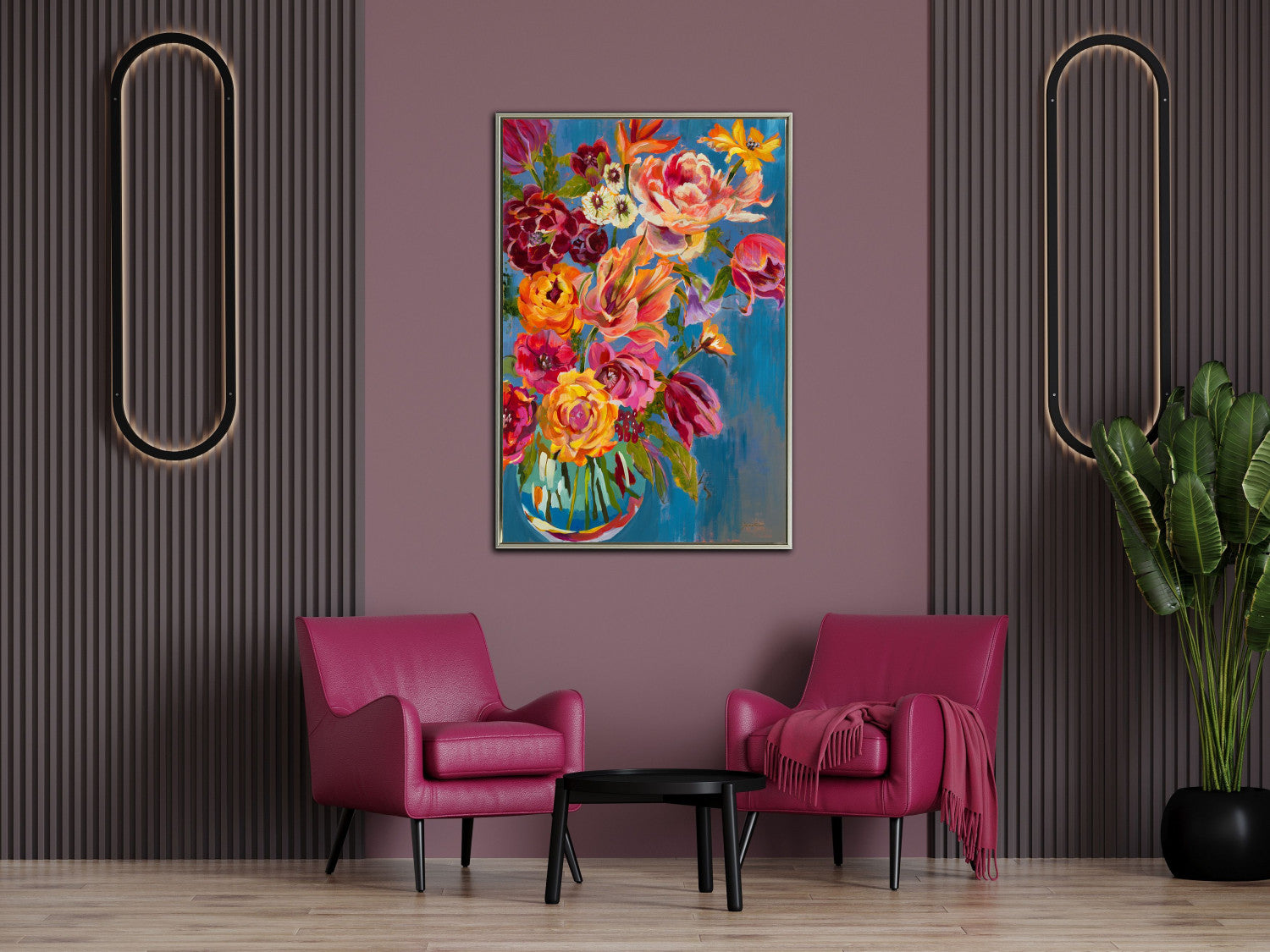 Floral Rhapsody Wall Art - Multi-Colour - 30 X 45