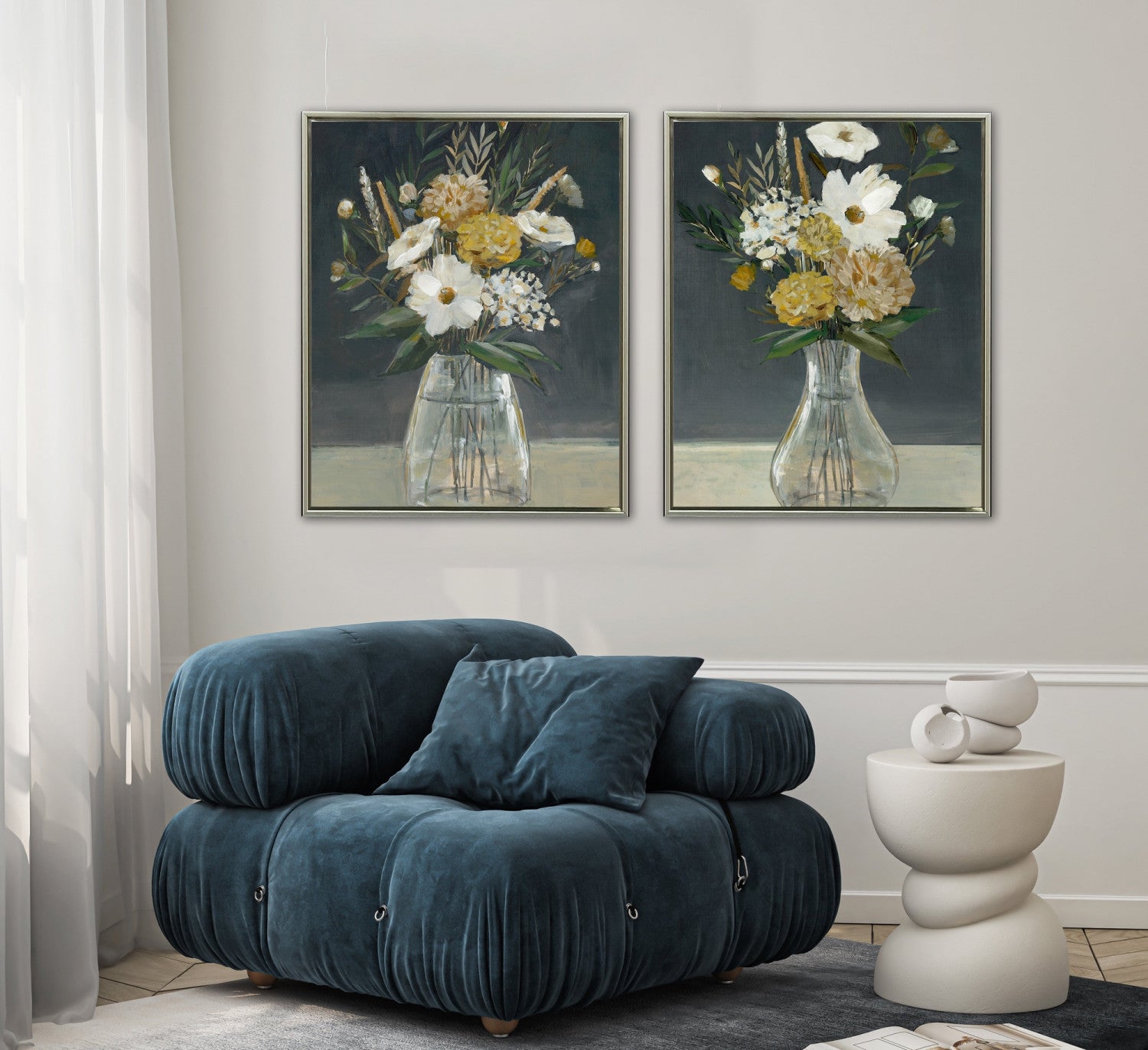 Ivory Petals II Wall Art - Green/Neutral - 30 X 24