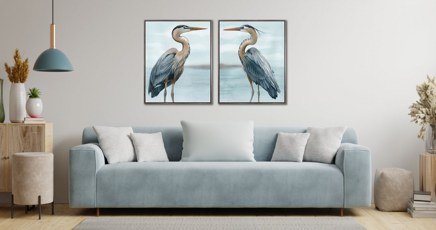 Marshside Majesty II Wall Art - Blue/White - 30 X 24