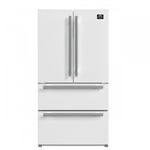 Forno Moena White Counter-Depth French Door Refrigerator with Ice Maker (19.2 Cu. Ft.) - FFRBI1820-36WHT